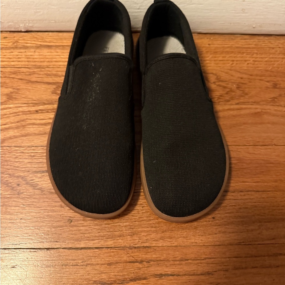 Classic Black Canvas Slip-On Sneakers